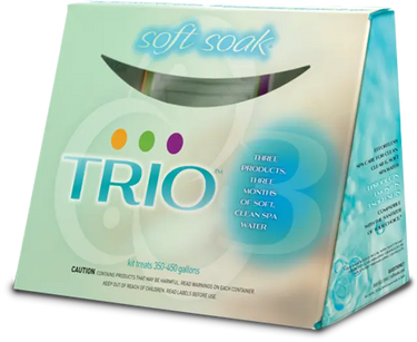 SpaGuard® Soft Soak TRIO® 3‑Month Spa Kit – Water Softener, Clarifier & Restoring Cleanser